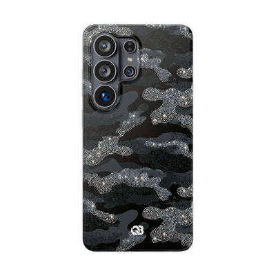 Glitter Shadow Camo · Lite Phone Case for Samsung · Black