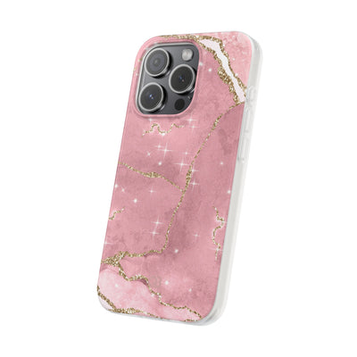 Rose Sparkle Marble · Soft Coque de téléphone pour iPhone