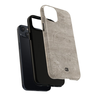 Grey Tough 2.0 Magsafe Phone Case for iPhone - Brutalist Stone Grit