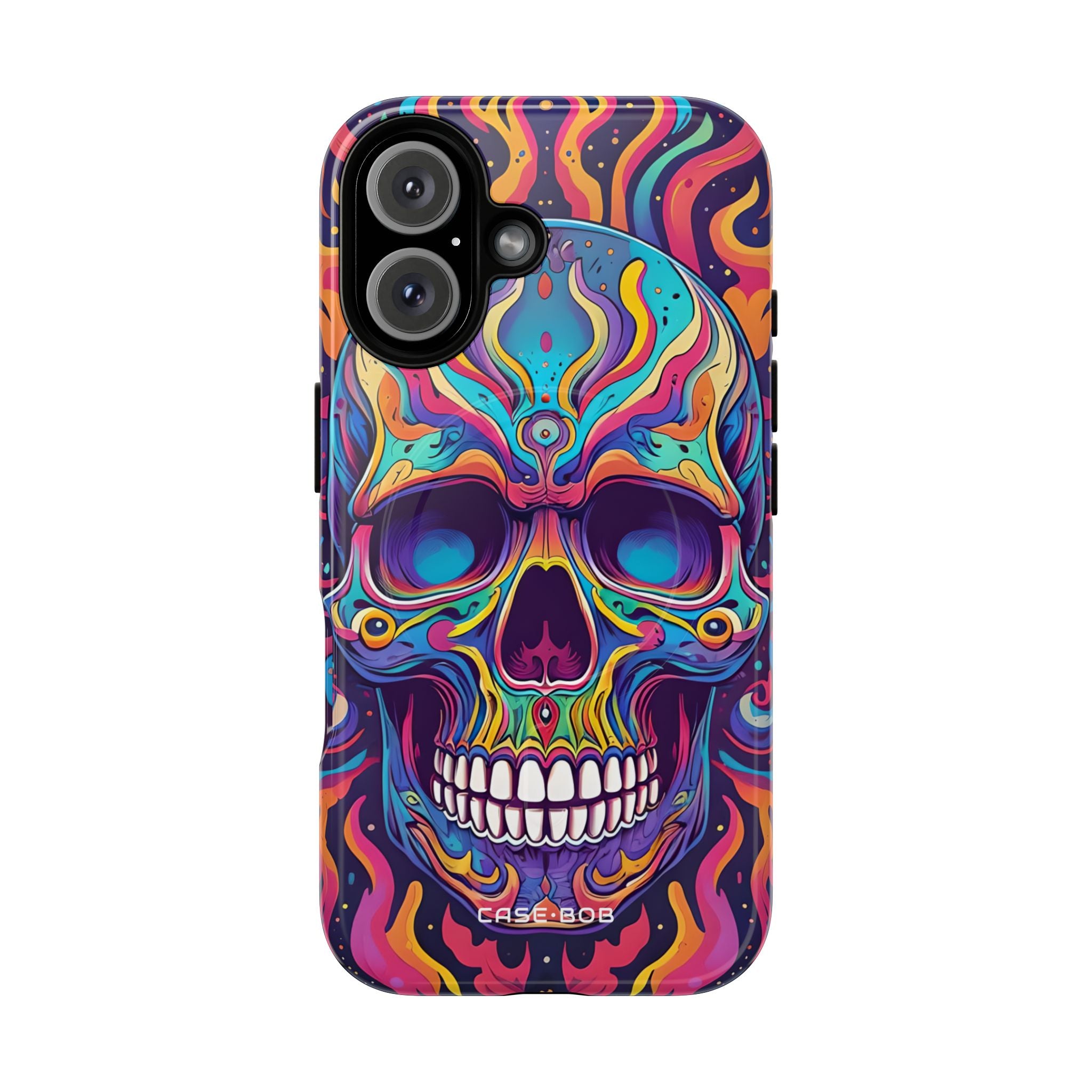 Flaming Skull iPhone 16 Case - Tough+