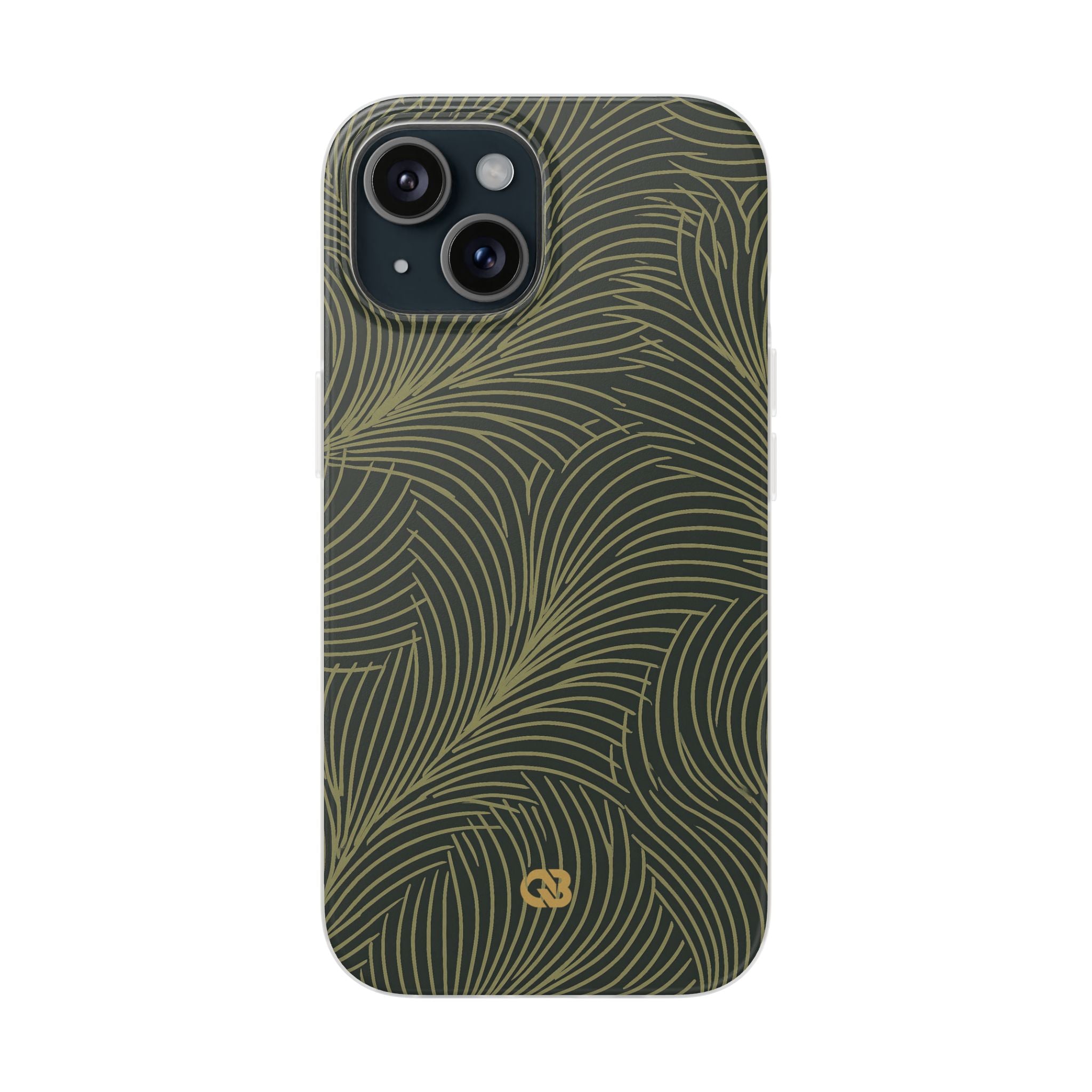 Green Lite Phone Case for iPhone - Dark Olive Plume