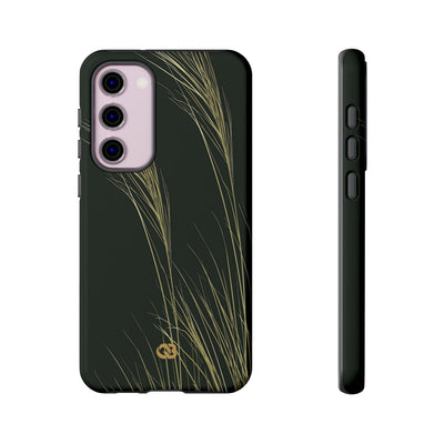 Green Tough Phone Case for Samsung - Midnight Gilded Grass