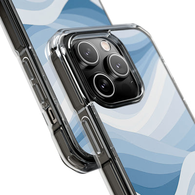 Blue Impact MagSafe Phone Case for iPhone - Glacial Indigo Flow