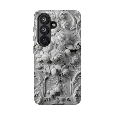 Rococo Marble Rose · Tough Phone Case for Samsung · White