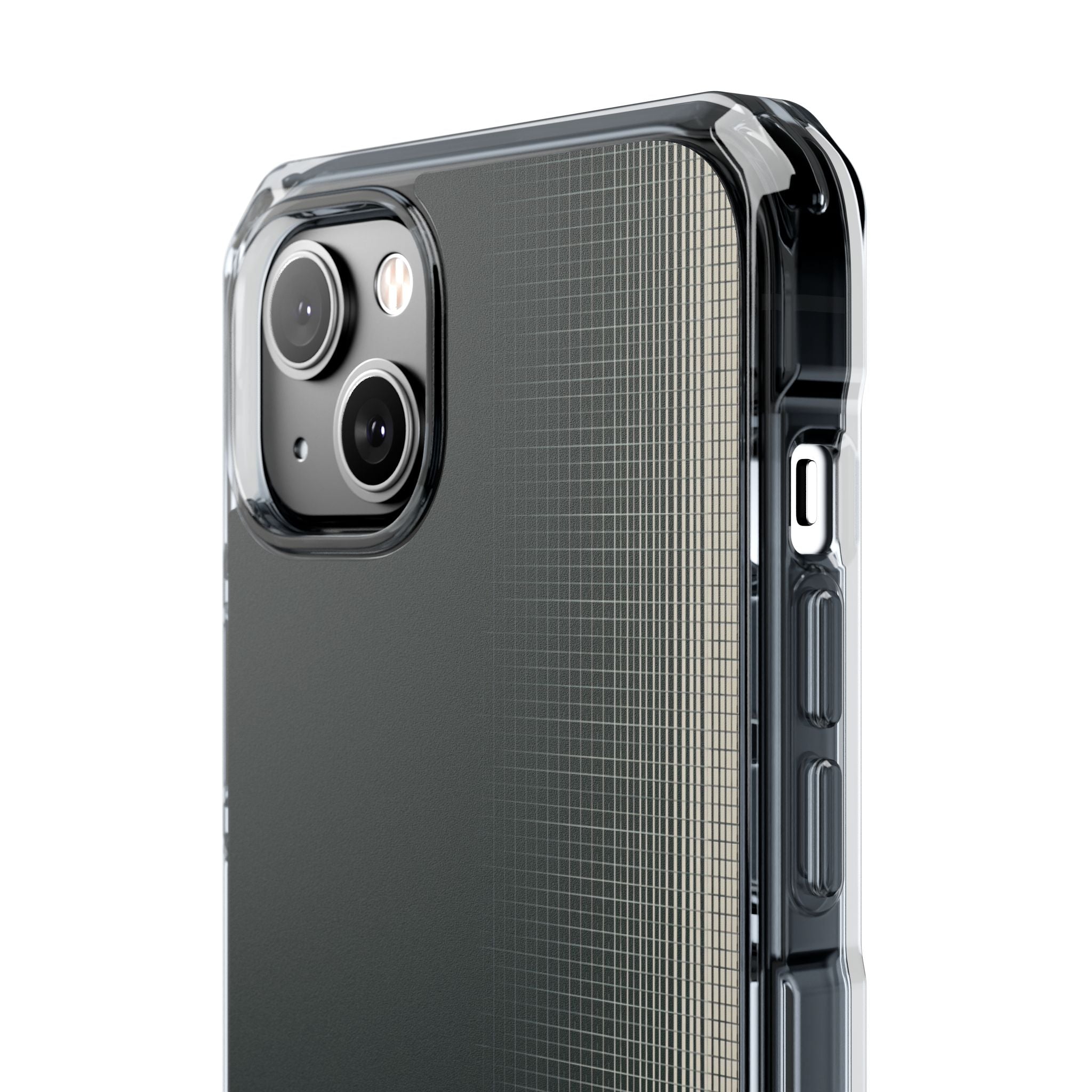 Grey Impact MagSafe Phone Case for iPhone - Charcoal Tech Grid