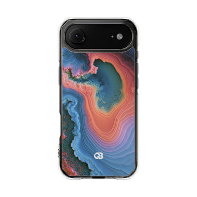 Luminous Resonance · Clear Impact Magnetic Phone Case for iPhone · Blue