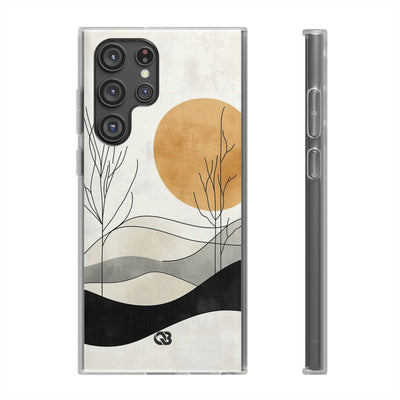 Burnt Horizon Lines · Soft Phone Case for Samsung