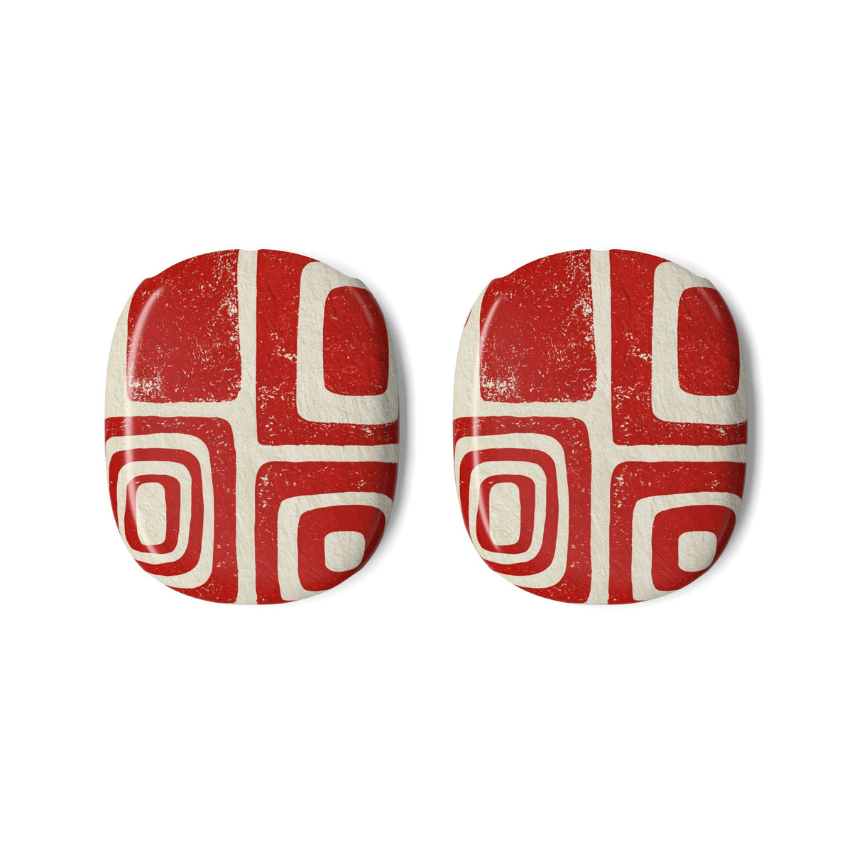 Vermilion Block Motif · Hard Case for AirPods Max · Red