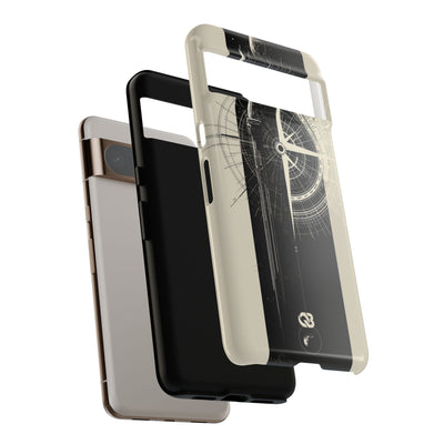 Beige Tough Phone Case for Google Pixel - Zenith Vector Spire