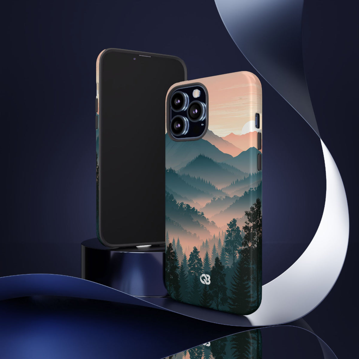 Misty Pine Summit · Tough Phone Case for iPhone · Green