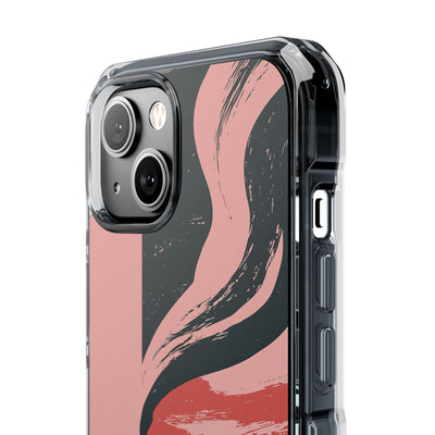 Pink Impact MagSafe Phone Case for iPhone - Cinder Rose Plume