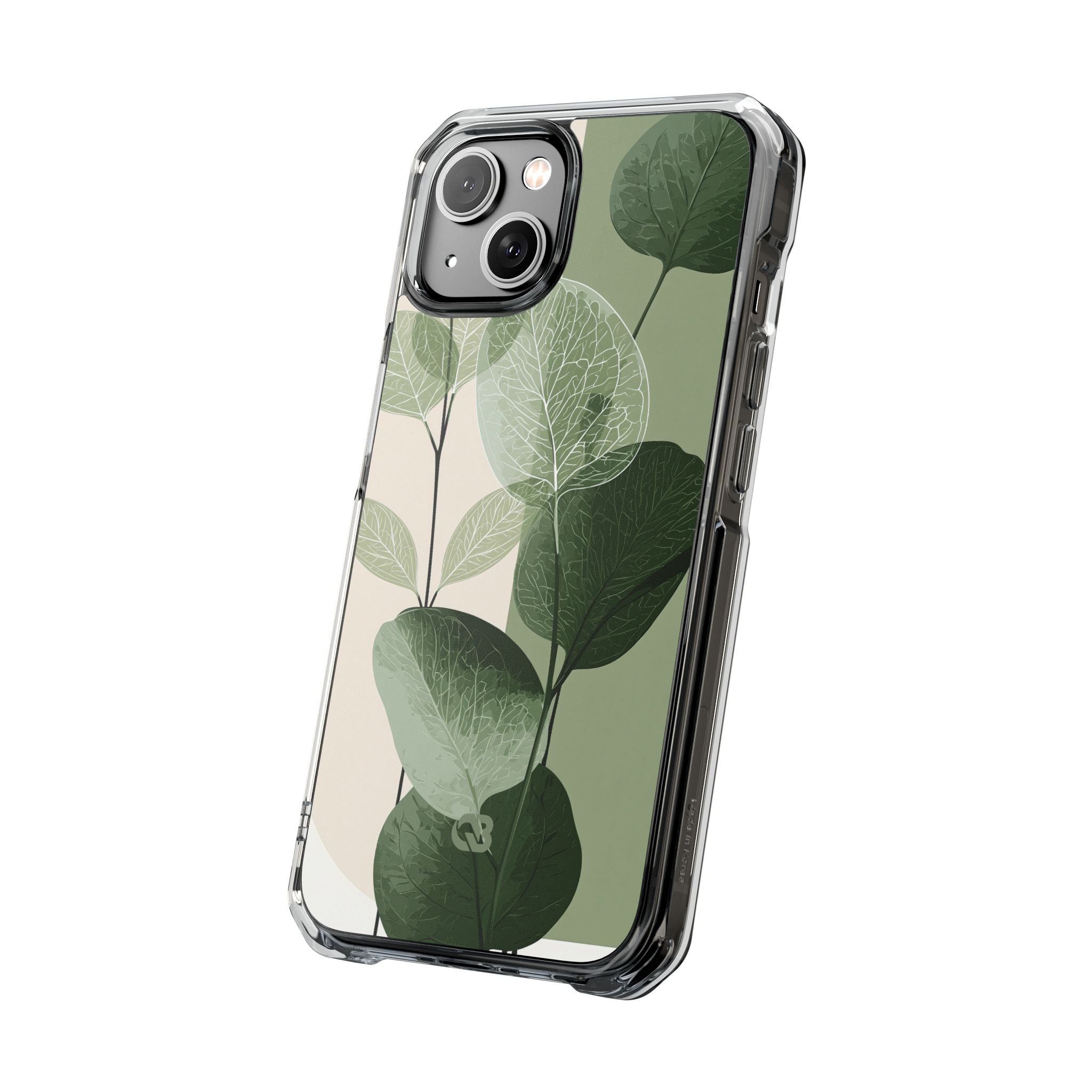 Green Impact MagSafe Phone Case for iPhone - Sage Leaf Skeletals