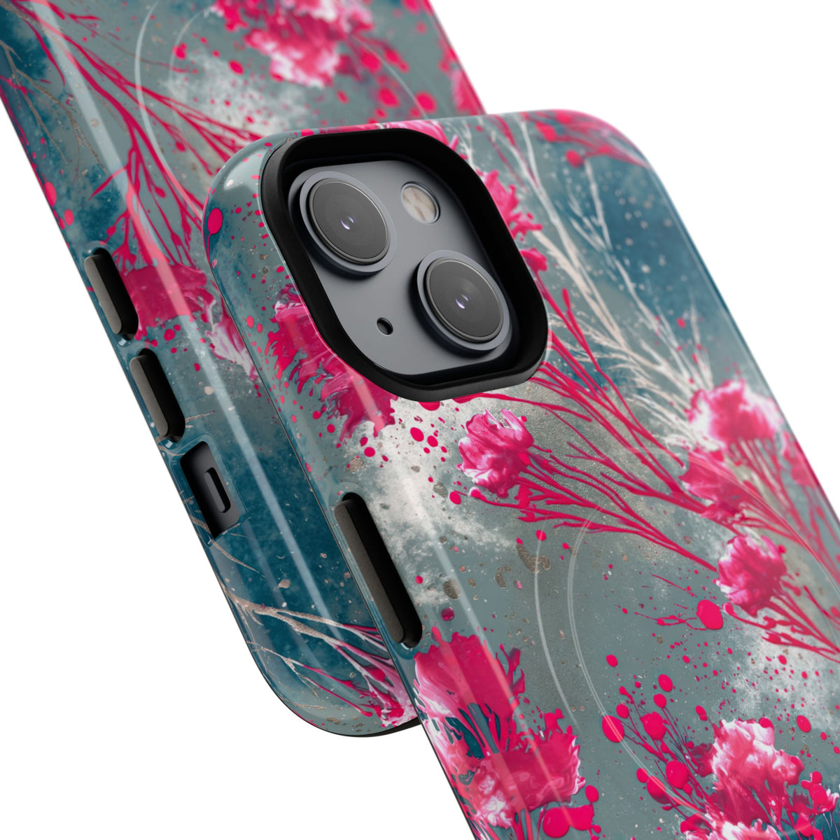Cyber Blossom · Tough 2.0 Magnetic Phone Case for iPhone · Teal
