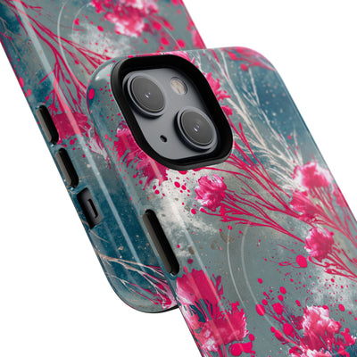 Cyber Blossom · Tough 2.0 Magnetic Phone Case for iPhone · Teal