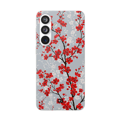 Grey Lite Phone Case for Samsung - Crimson Sakura Slate