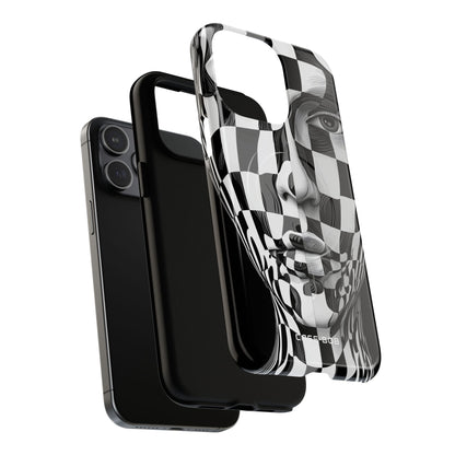 Kariertes Gesicht iPhone 15 Pro Max Case - Tough+