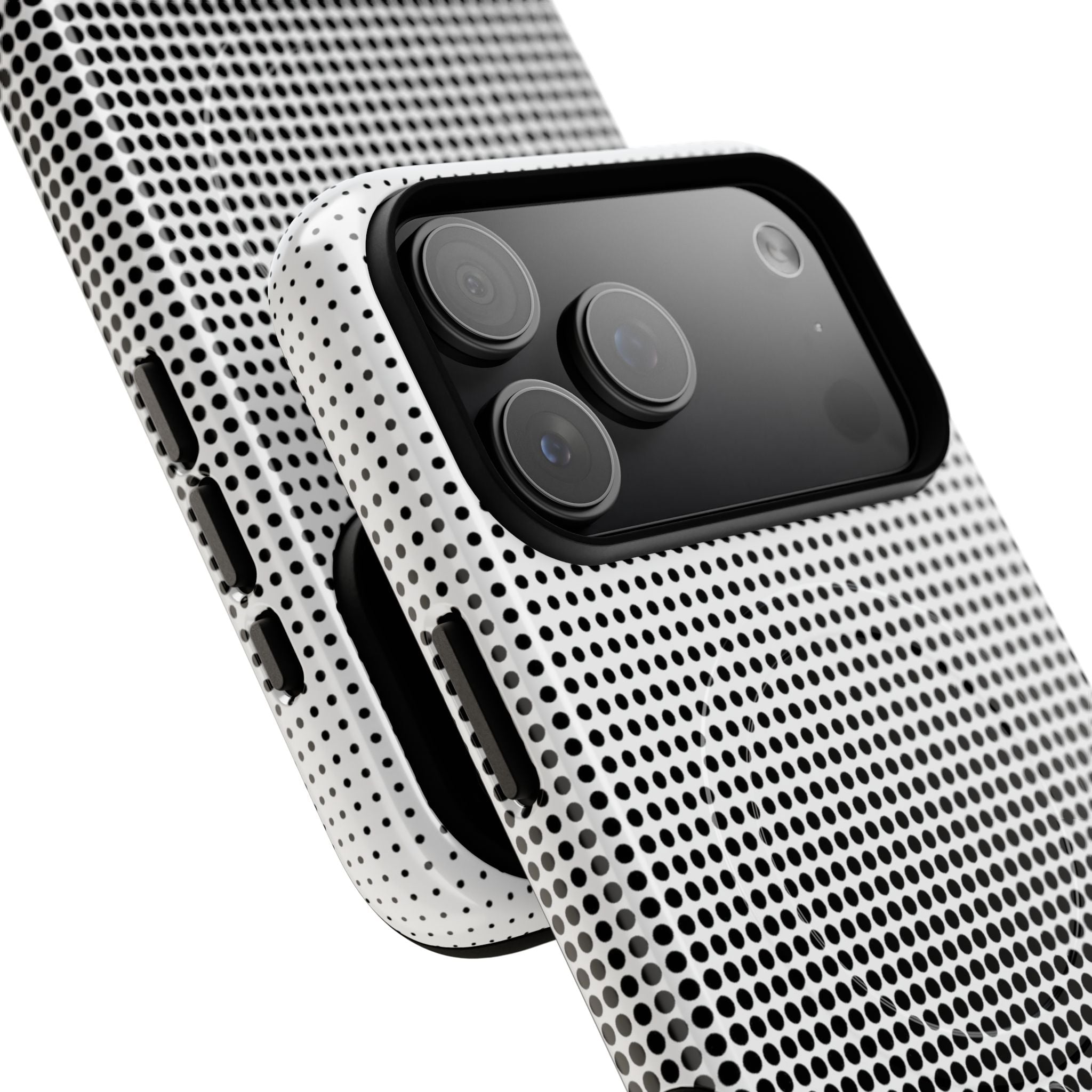 Black Tough 2.0 Magsafe Phone Case for iPhone - Obsidian Halftone Flux