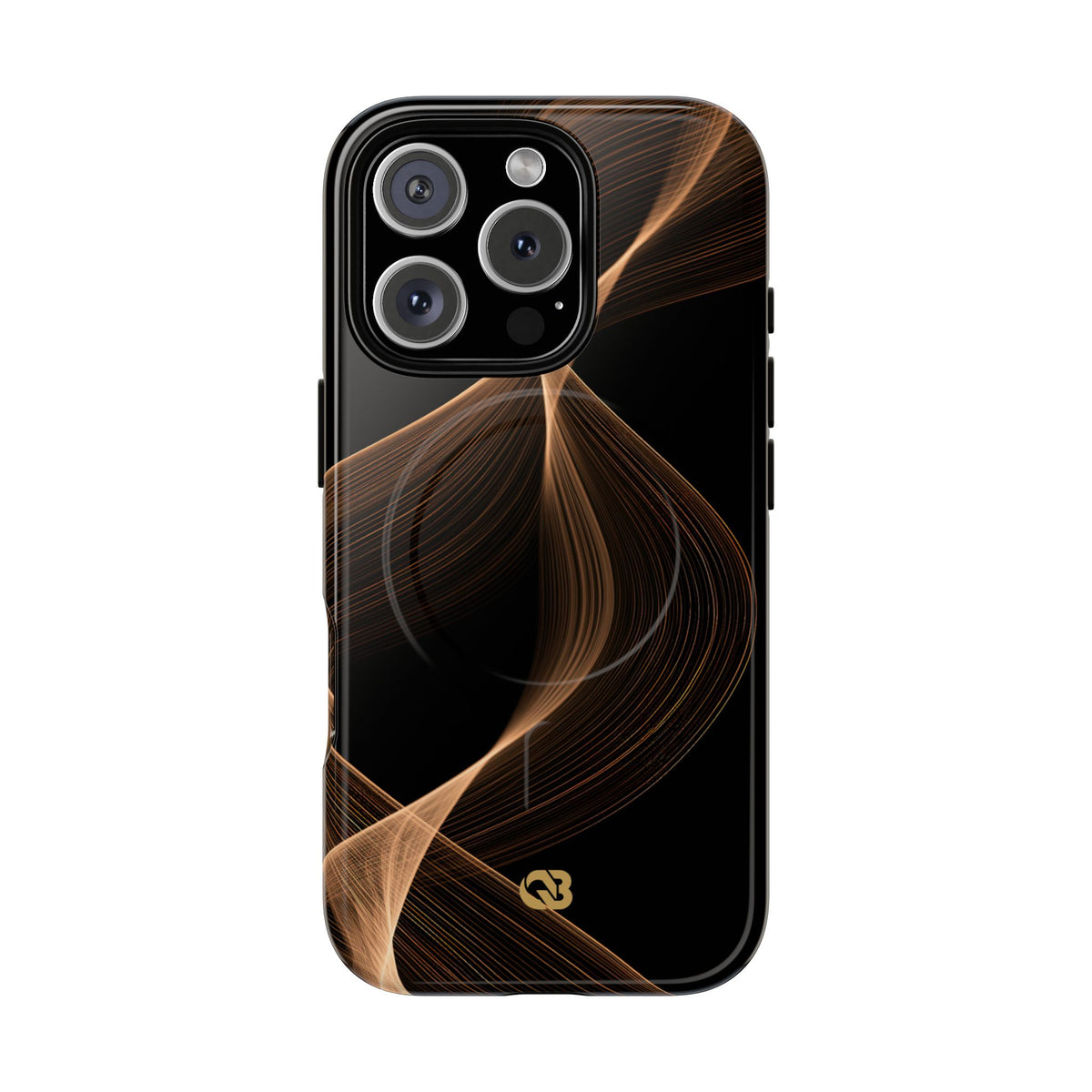 Amber Contour Flow · Tough 2.0 Magnetic Phone Case for iPhone · Black