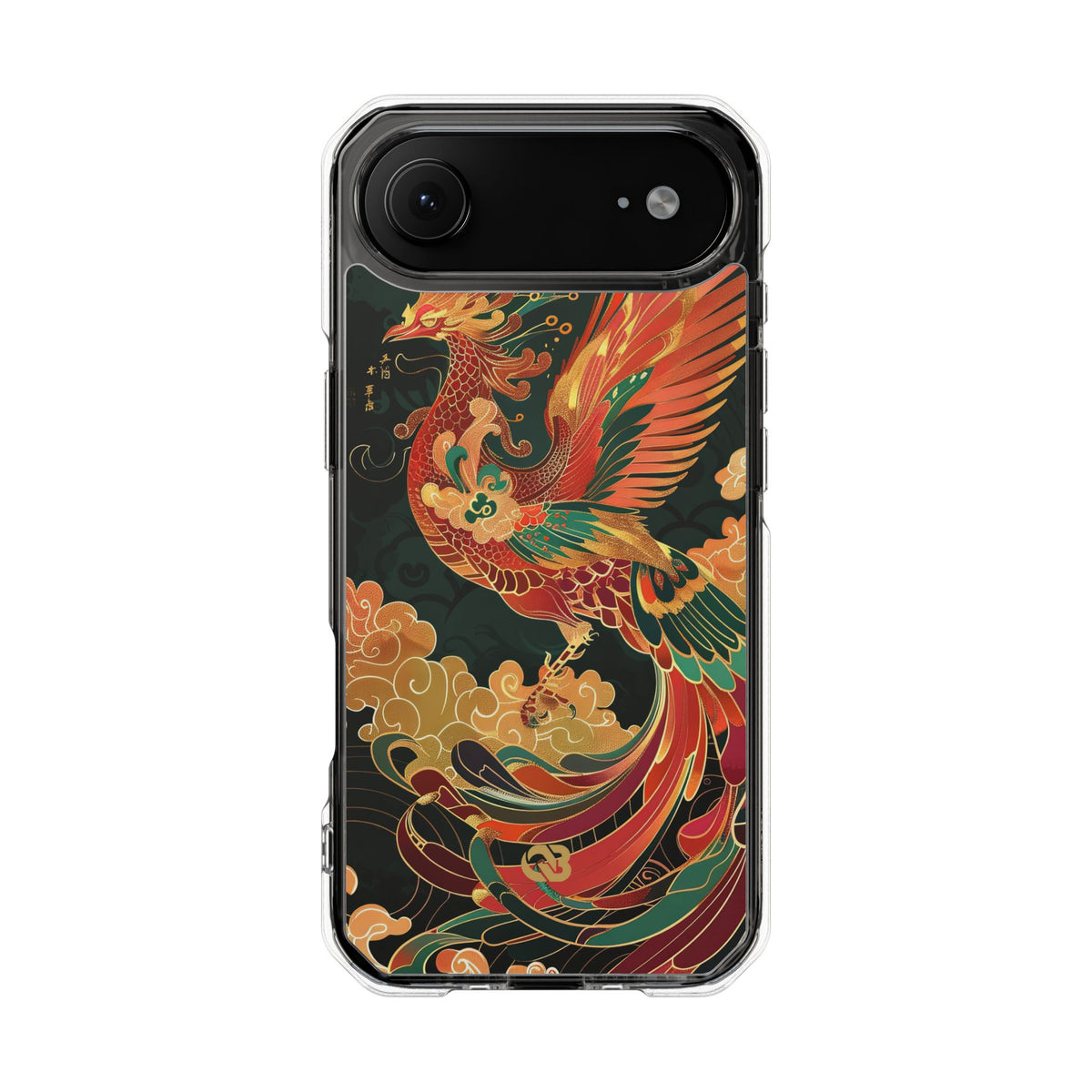 Imperial Phoenix Ascent · Clear Impact Magnetic Phone Case for iPhone · Red