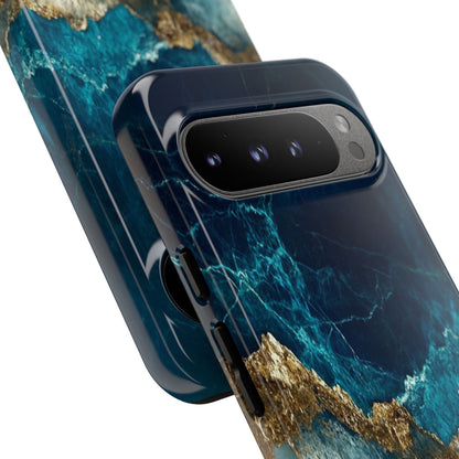 Gezacktes Gold geteiltes Google Pixel 9 Pro XL Case - Tough
