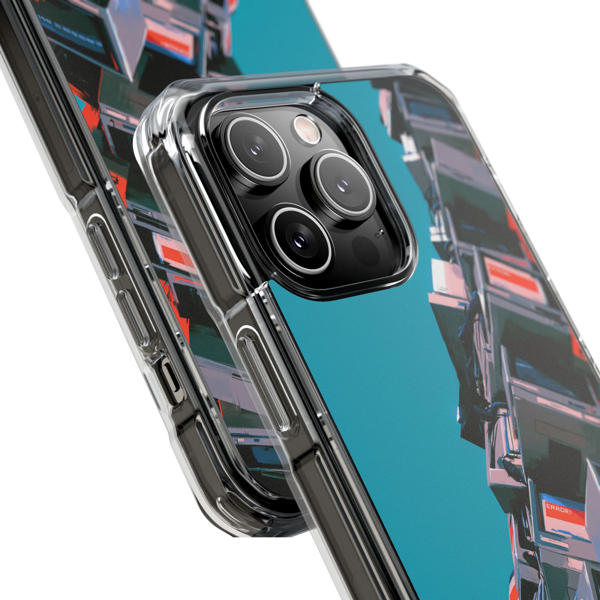 System Error Spire · Clear Impact Magnetic Phone Case for iPhone · Teal