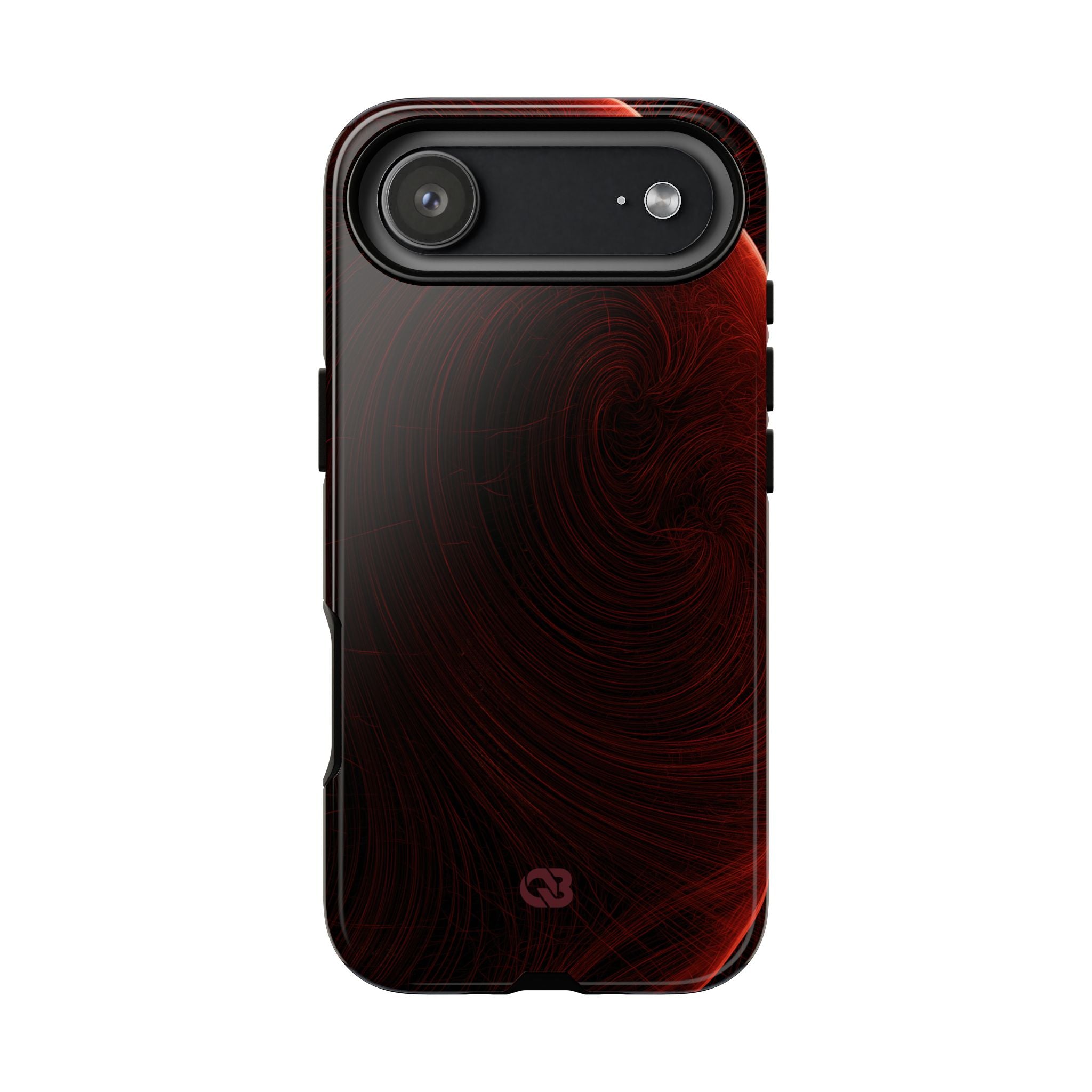 Red Tough Phone Case for iPhone - Crimson Flare Flux