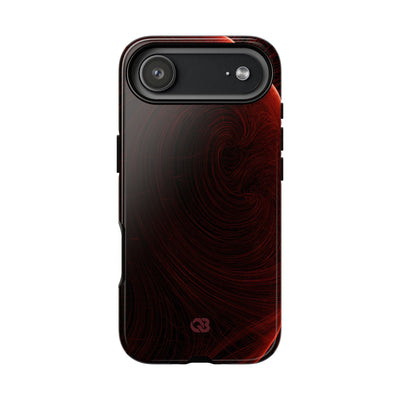 Red Tough Phone Case for iPhone - Crimson Flare Flux