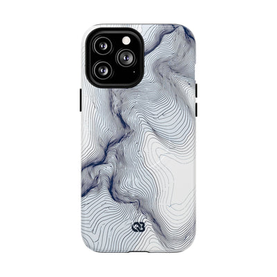 Nordic Ridge Contour · Tough 2.0 Magnetic Phone Case for iPhone · White