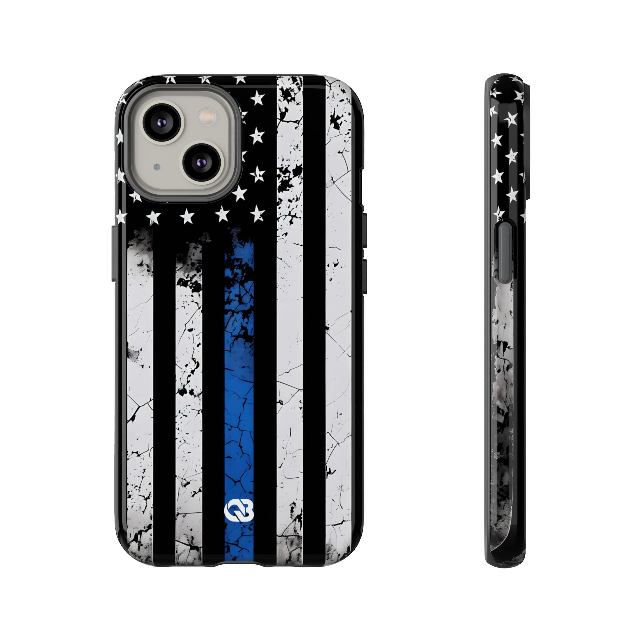 Gritty Cobalt Flag · Tough Phone Case for iPhone