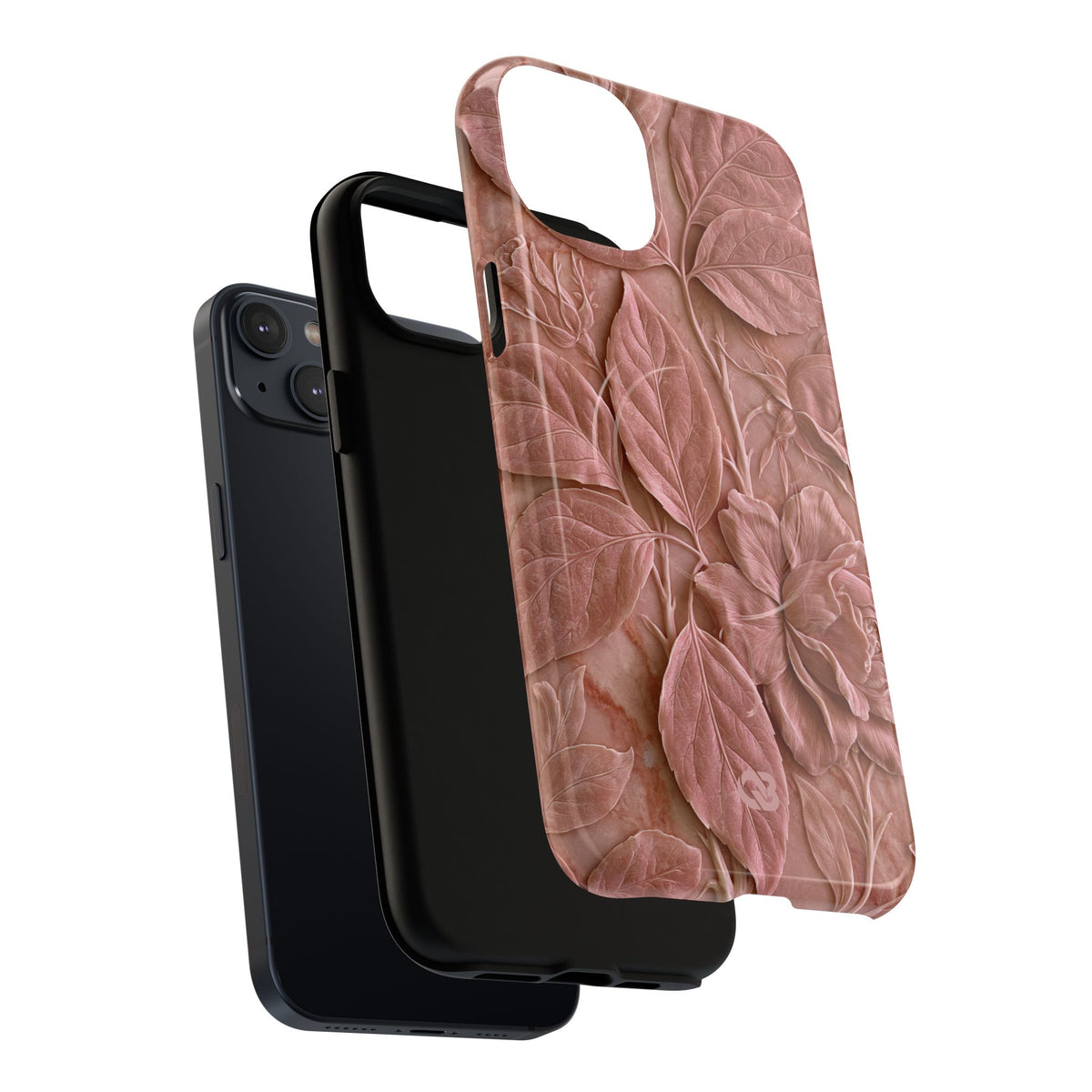Blush Rose Relief · Tough 2.0 Magnetic Phone Case for iPhone · Pink