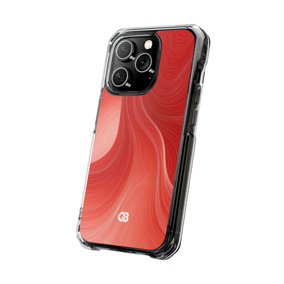 Red Impact MagSafe Phone Case for iPhone - Crimson Silk Strands