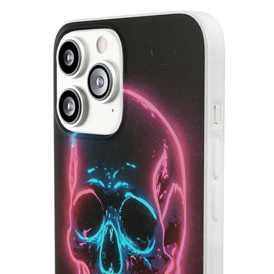 Neon Drip Skull · Lite Phone Case for iPhone ·  Black