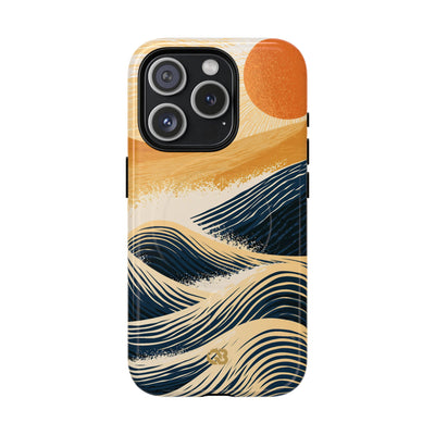 Blue Tough 2.0 Magsafe Phone Case for iPhone - Kyoto Cresting Tide