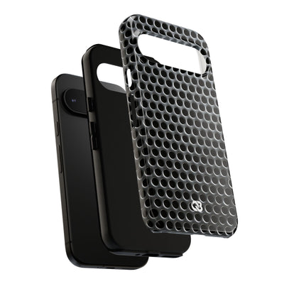 Brushed Perforated Steel · Tough Phone Case for Pixel ·  Silver