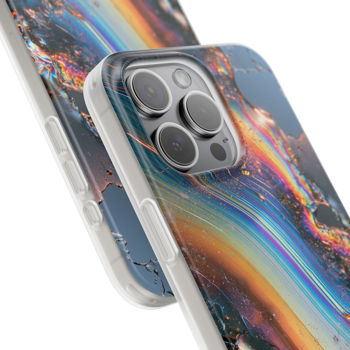 Prismatic Aura Flow · Lite Phone Case for iPhone ·  Blue