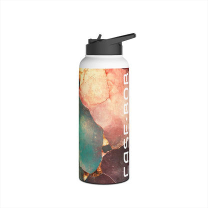 Fractured Gemstone Teal - Stainless Steel Water Bottle