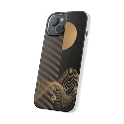 Gold Lite Phone Case for iPhone - Gilded Obsidian Dunes
