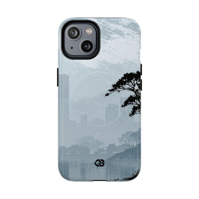 Grey Tough 2.0 Magsafe Phone Case for iPhone - Steel Slate Zen