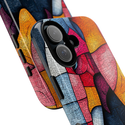 Elephant Mosaic iPhone 16 Case - Tough