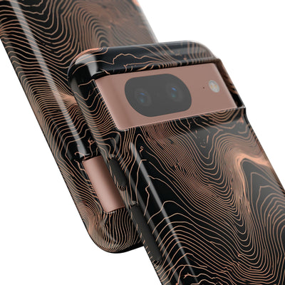 Mesa Elevation Contour · Tough Phone Case for Pixel ·  Black