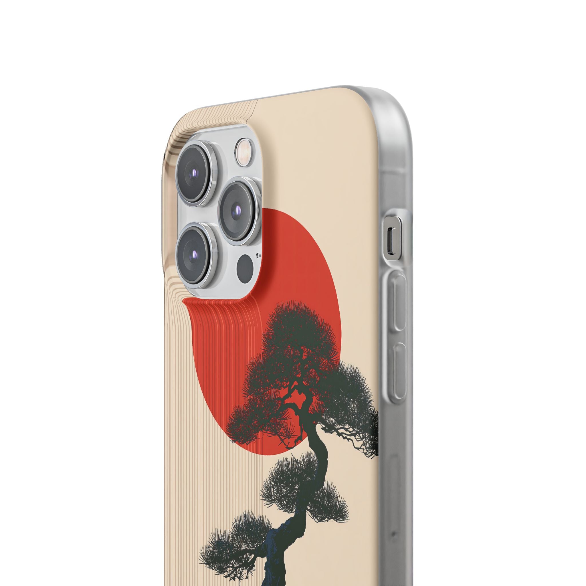 Beige Lite Phone Case for iPhone - Kyoto Crimson Pine