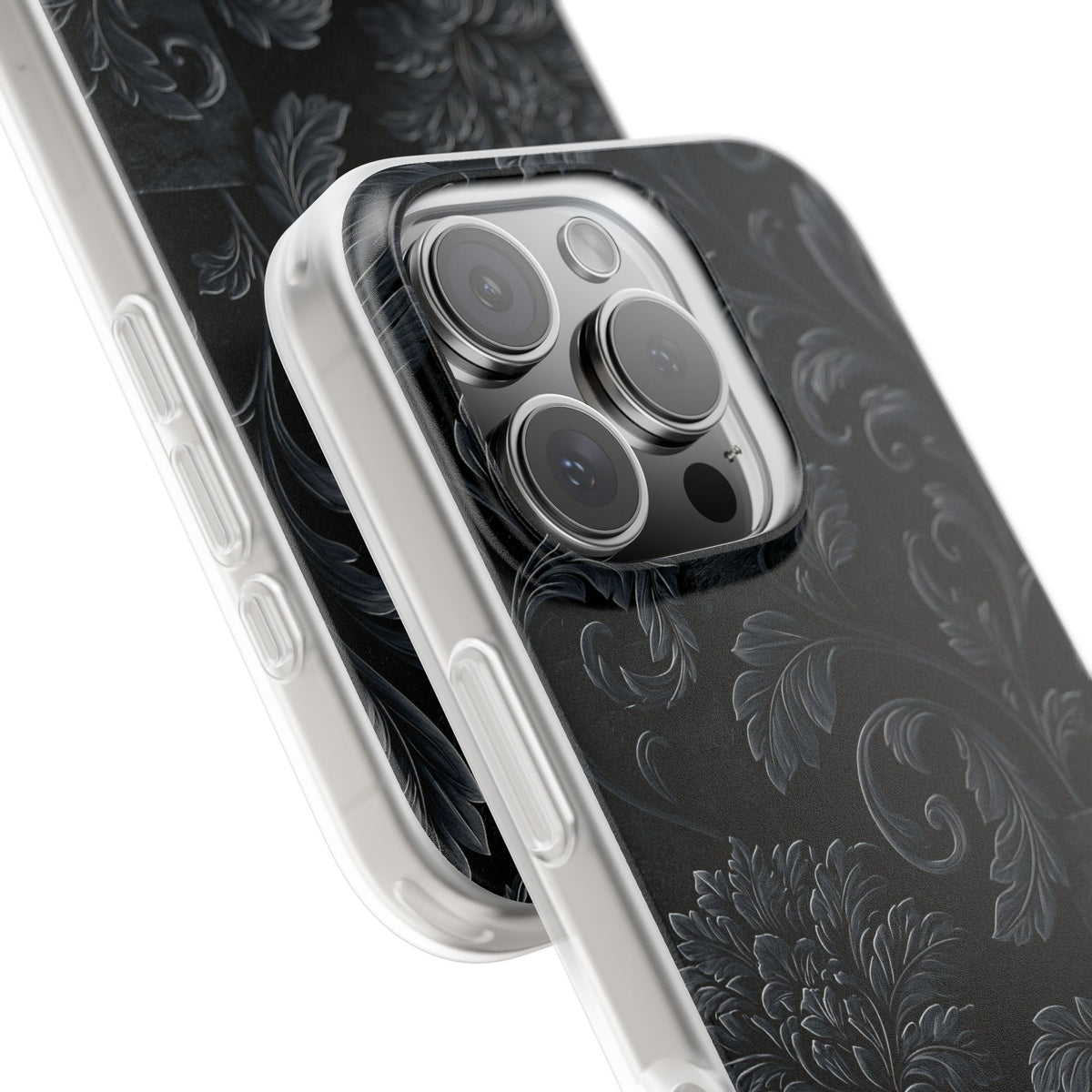 Obsidian Damask · Lite Phone Case for iPhone ·  Black