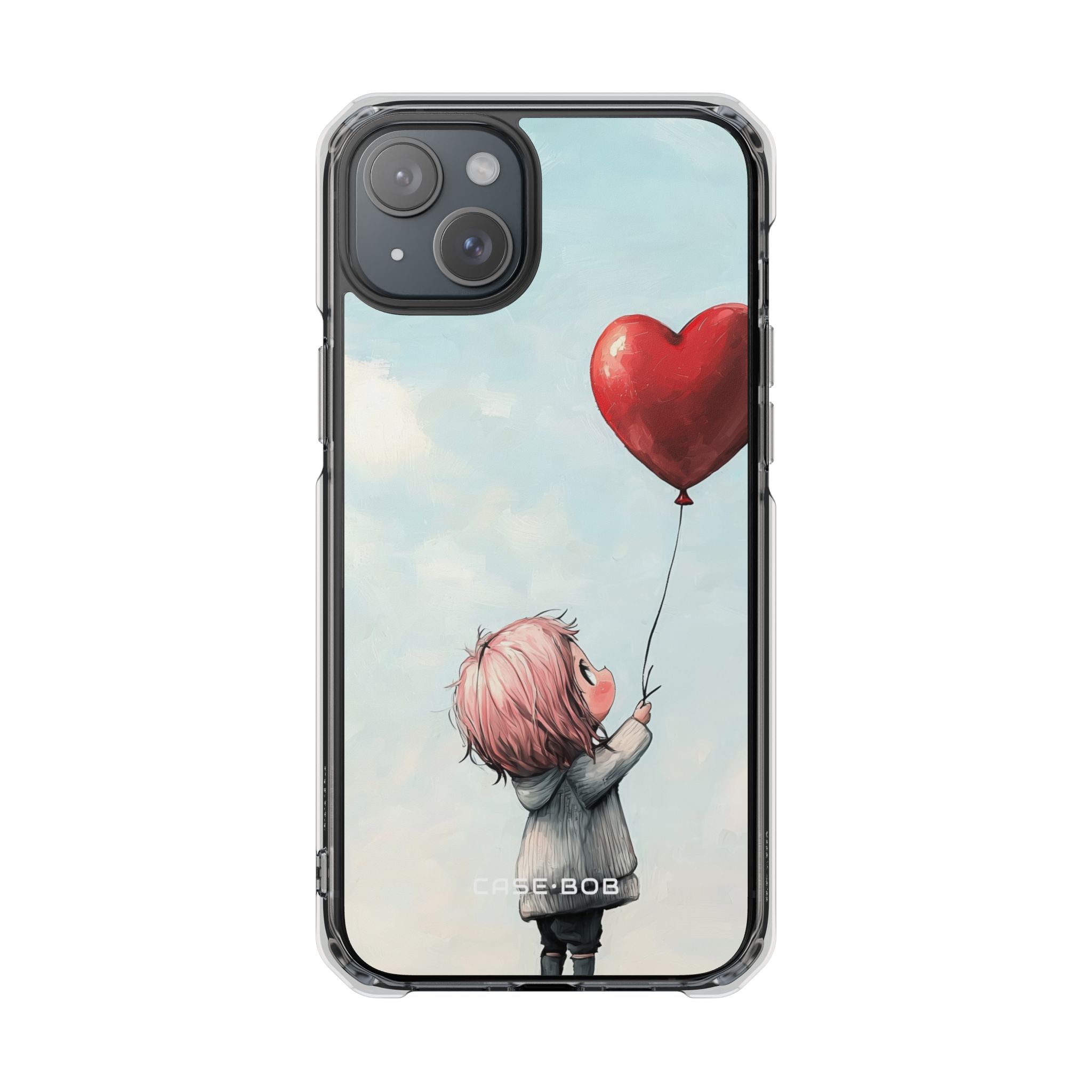 Heart Balloon Glow iPhone 15 Plus Case - Impact