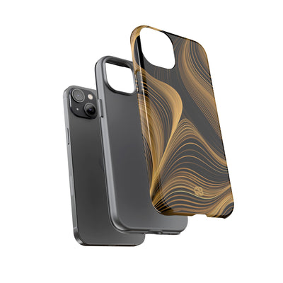 Gold Tough Phone Case for iPhone - Molten Copper Strands