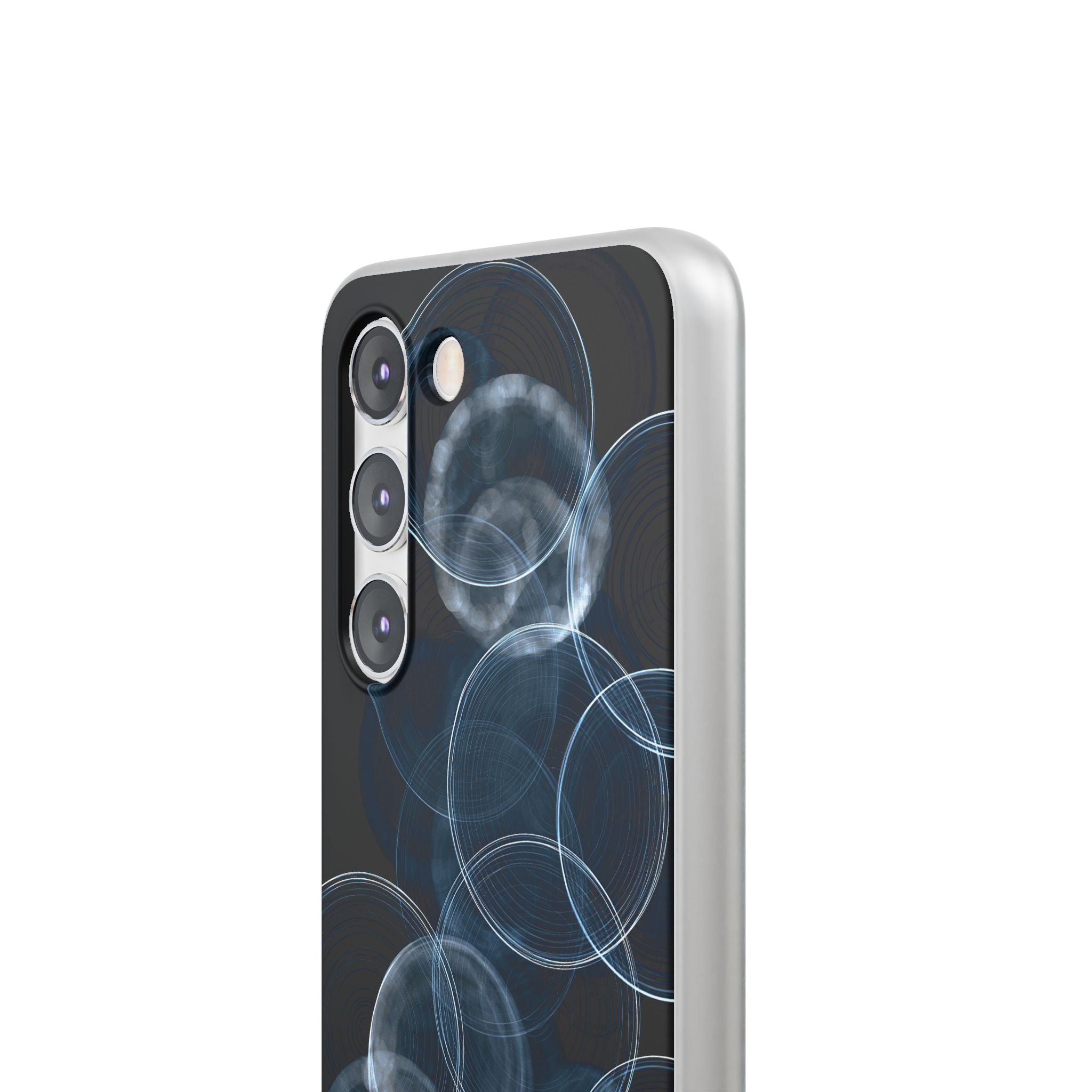 Blue Lite Phone Case for Samsung - Cyan Pulse Ripple