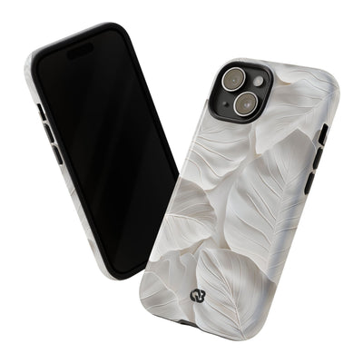 Sculpted Ivory Leaves · Tough Coque de téléphone pour iPhone