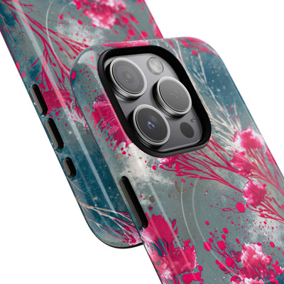Cyber Blossom · Tough 2.0 Magnetic Phone Case for iPhone · Teal
