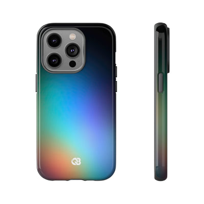 Black Tough Phone Case for iPhone - Electric Prism Grain