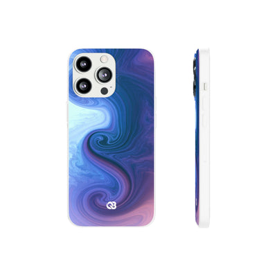 Azure Fluid Swirl · Lite Phone Case for iPhone ·  Blue