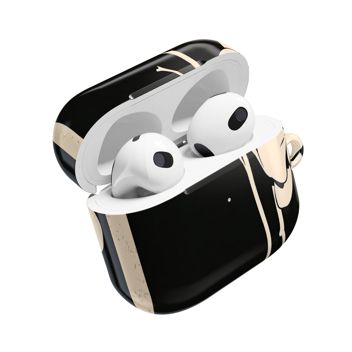 Nocturne Orchid · Hard Case for AirPods & AirPods Pro · Black